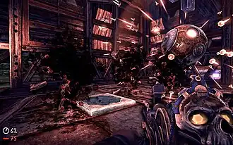 Rechtsboven is de bal te zien waar de speler controle over heeft.