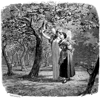 Illustratie van Philipp Grot Johann bij "Het meisje zonder handen" in de uitgave van Grimm