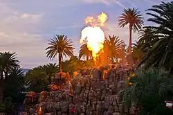 The Mirage Vulkaan bij The Mirage in Las Vegas.