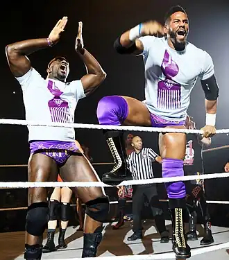 Prime Time Players tijdens een worstelevent in 2015