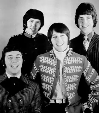 The Tremeloes in 1968. Van links naar rechts: Dave Munden, Rick Westwood, Chip Hawkes, Alan Blakley