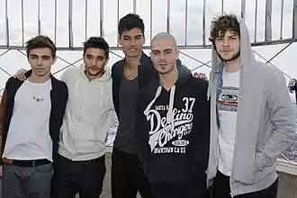Van links naar rechts: Nathan Sykes, Tom Parker, Siva Kaneswaran, Max George en Jay McGuiness
