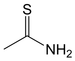 Structuurformule van thioaceetamide