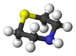 Molecuulmodel van thiomorfoline