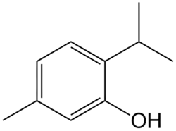 Structuurformule van thymol