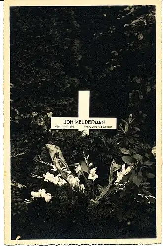 Tijdelijk graf van Jo Kelderman na zijn executie