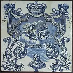 Delfts Blauw tegel (ca. 1694)
