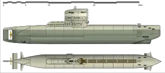 Diagram van U-boot type XXIII