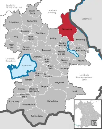 Kaart van Tittmoning