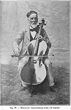 Tenue du violoncelle