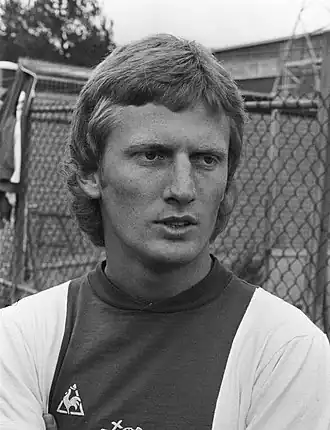 Ton Wickel op 15 juli 1975, tijdens de perspresentatie en voorbereiding van Ajax op het seizoen 1975/76