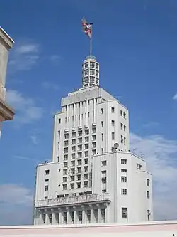 De top van de wolkenkrabber Edifício Altino Arantes