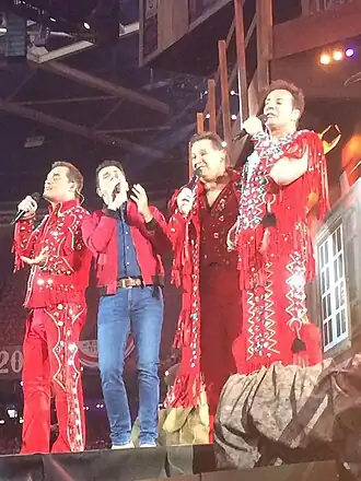 De Toppers in 2017  (v.l.n.r Jeroen van der Boom, Jan Smit, René Froger & Gerard Joling)