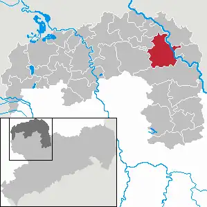Kaart van Torgau