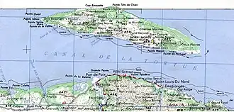 Kaart van Île de la Tortue(Latòti, Tortuga)