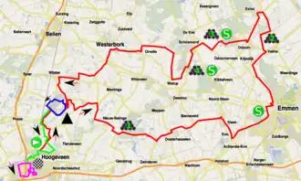 Routekaart van de Ronde van Drenthe 2016