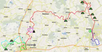 Routekaart van de Ronde van Drenthe 2018