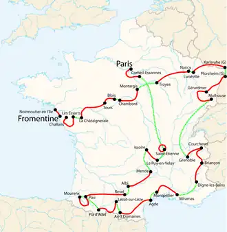 Routekaart van de Ronde van Frankrijk 2005