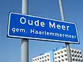Plaatsnaambord Oude Meer.