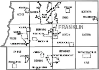 Kaart van Franklin County