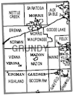Kaart van Grundy County