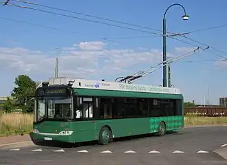 A Solaris Trollino 12 trolleybus in Landskrona