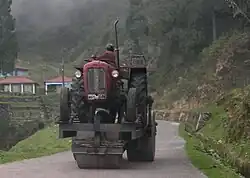 Een provisorische wals in India