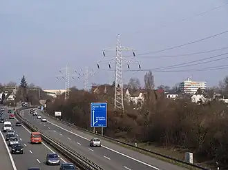 A66 bij Wiesbaden-Biebrich