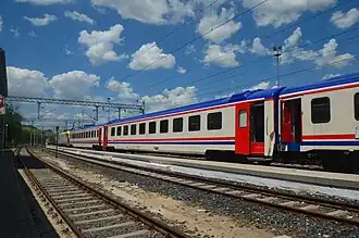 Een regionale trein in Turkije, hetzelfde type dat ontspoorde.