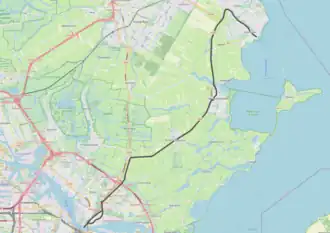 Tramlijn Amsterdam - Volendam op de kaart