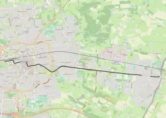 Tramlijn Enschede - Glanerbrug op de kaart