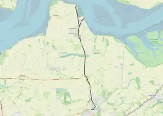 Tramlijn Hulst - Walsoorden op de kaart