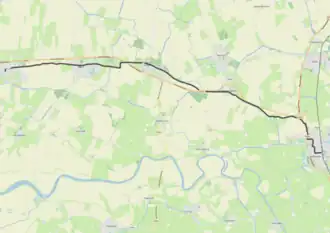 Tramlijn Winsum - Ulrum op de kaart