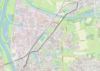 Tramlijn Zutphen - Eefde op de kaart