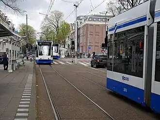 Trams op het Weesperplein
