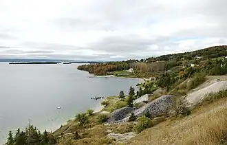 Oevers van het estuarium