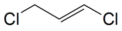 Structuurformule van trans-1,3-dichloorpropeen