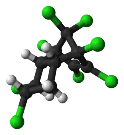 Molecuulmodel van chlordaan
