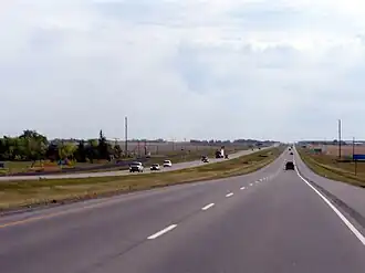 De Highway 1 tussen Regina en Pilot Butte