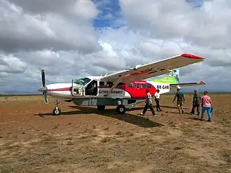 Cessna 208 van Trans Guyana Airways in Karanambu Lodge