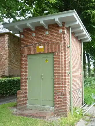 Het transformatorhuisje in 2012