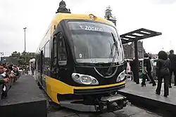 Prototype van een nieuw sneltramrijtuig