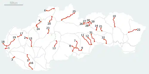 Spoorlijn Čadca – Makov op de kaart