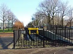 Kopspoor met stootblok