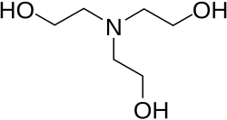 Structuurformule van tri-ethanolamine