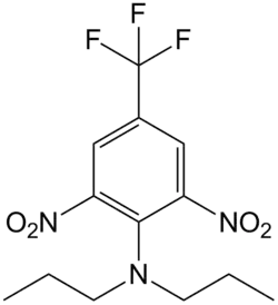 Structuurformule van trifluraline