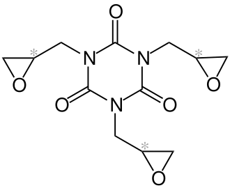 Structuurformule van triglycidylisocyanuraat
