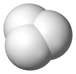 Molecuulmodel van het triwaterstofkation