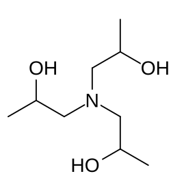 Structuurformule van tri-isopropanolamine