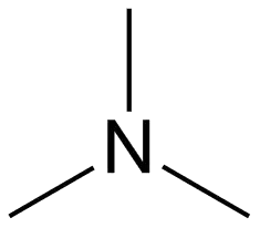 Structuurformule van trimethylamine